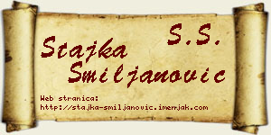 Stajka Smiljanović vizit kartica